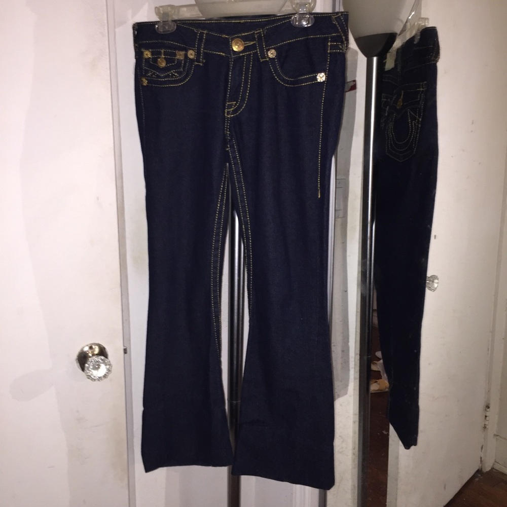 True religion brand jeans Gold accent